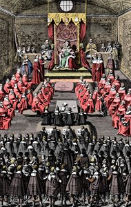 La reine Elizabeth I au Parlement, 16ème siècle - Unbekannt