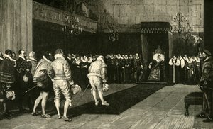La reine Élisabeth recevant les ambassadeurs français après le massacre de la Saint-Barthélemy, 1890 - Unbekannt