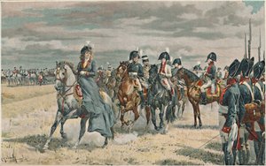 La reine Louise passant en revue l