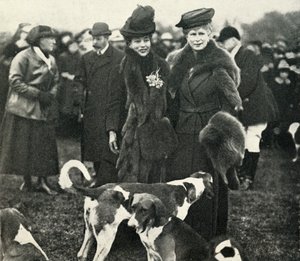 La reine Mary et la reine Alexandra à une réunion du West Norfolk Hunt - Unbekannt