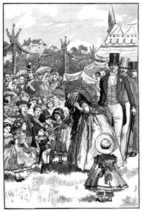 La reine Victoria et le prince Albert à une fête, Cobourg, Allemagne, vers 1840, 1900 - Unbekannt