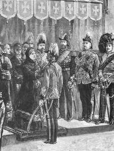 La Reine Victoria décorant des Officiers...à Windsor, 8 décembre 1879 - Unbekannt