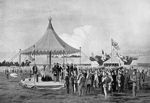 La reine Victoria tirant le premier coup de feu à Wimbledon, juillet 1860 - Unbekannt