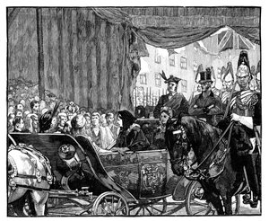 La reine Victoria ouvrant le pont de Blackfriars, Londres, 1869 - Unbekannt