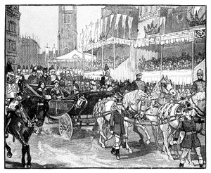La reine Victoria ouvrant le viaduc de Holborn, Londres, 1869