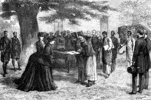 La reine Victoria recevant les envoyés abyssins à Osborne House, milieu-fin du 19ème siècle