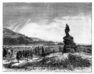 La reine Victoria dévoilant une statue du prince Albert à Balmoral, Écosse, 1860s