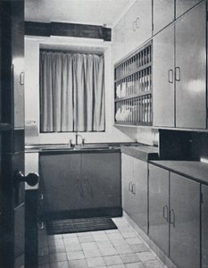 R. W. Symonds et Partenaire, L. & A.R.I.B.A. - Cuisine : Équipements celluloses couleur mastic, inox - Unbekannt