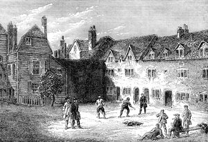 Cour de raquette, prison de Marshalsea, 19e siècle - Unbekannt