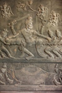 Sculpture du Ramayana, Siem Reap, Cambodge