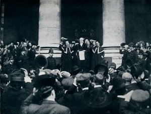 Lecture de la proclamation de la guerre contre la Turquie depuis le Royal Exchange, Londres - Unbekannt