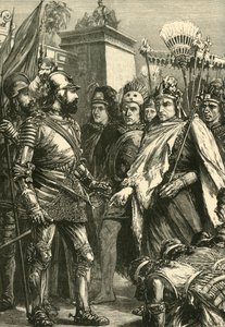 Réception de Cortés par Montezuma - Unbekannt