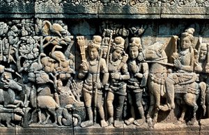 Relief montrant une scène d