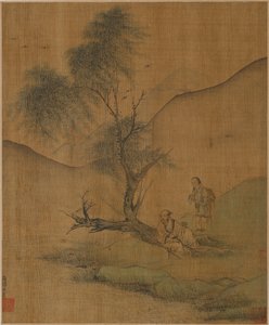 Repos sous les saules, possiblement dynastie Ming, 1368-1644