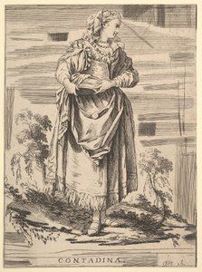 Copie inversée de Contadina, Recueil de diverses figures étrangères inventées par F...., XVIIIe siècle