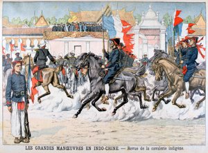 Revue de la cavalerie indigène, Indochine française, 1903 - Unbekannt