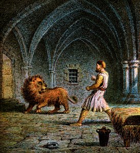 Richard Ier et un lion, 12ème siècle, vers 1850 - Unbekannt