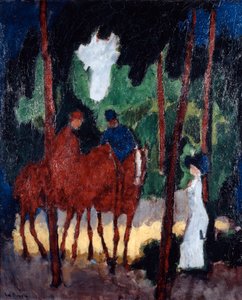 Cavaliers dans le bois de Boulogne, vers 1904 - Unbekannt