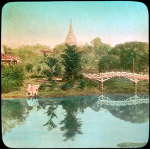 Scène de rivière, Inde, fin 19e ou début 20e siècle