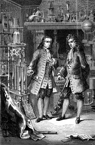 Robert Boyle, chimiste et physicien anglo-irlandais et Denis Papin, physicien français, 1870