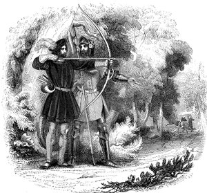 Robin des Bois, héros légendaire anglais et hors-la-loi et champion des pauvres, début 19ème siècle