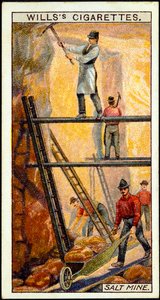 Sel gemme : Mineurs au travail dans une mine de sel, Wieliczka, Galicie, Pologne, 20ème siècle - Unbekannt