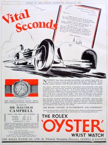 Publicité pour la montre-bracelet Rolex Oyster, 1931 - Unbekannt