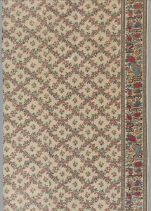 Chintz glacé imprimé au rouleau avec motif de fleurs et de vase, 1800s - Unbekannt
