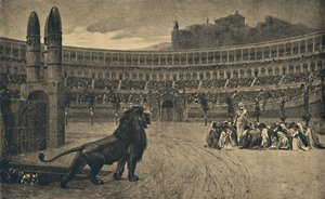 Rome - Circus Maximus - Dernière prière des chrétiens jetés aux animaux sauvages, 1910 - Unbekannt