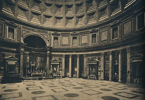 Rome - Intérieur du Panthéon, maintenant église de S. Maria ad Martyres, 1910