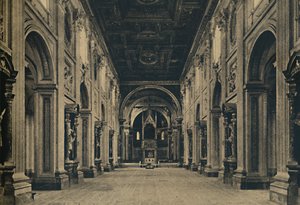 Rome - Nef principale de la Basilique Saint-Jean-de-Latran Borromini, arch. 1650, 1910 - Unbekannt