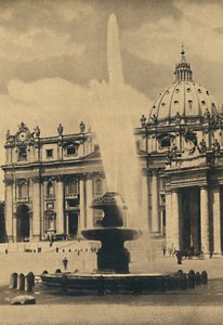 Rome - Place Saint-Pierre. Fontaine et façade par Carlo Maderno. Coupole par Michel-Ange, 1910 - Unbekannt