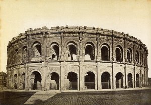Amphithéâtre romain, Nîmes, France, fin du 19e ou début du 20e siècle
