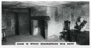 Chambre où Shakespeare est né, vers 1920
