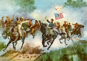 Les Rough Riders chargeant un avant-poste espagnol, Cuba, Guerre hispano-américaine - Unbekannt
