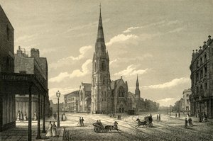 Chapelle et écoles de Rowland Hills, Westminster Bridge Road, vers 1876