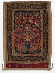 Tente ronde royale faite pour Muhammad Shah panneau mural avec un panneau B, 1834-1848