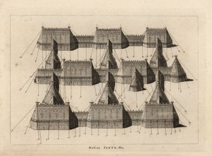 Tentes royales dressées pour la rencontre du roi Henri VIII et du roi François Ier de France près d