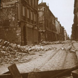 Rue Cérès, Reims, nord de la France, vers 1914-1918