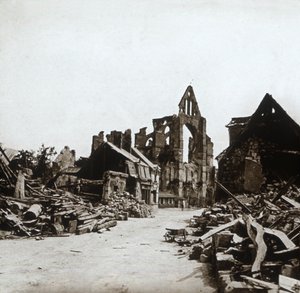 Ruines, Craonne, nord de la France, vers 1914-1918