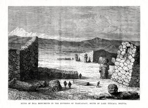 Ruines des monuments incas dans les environs de Tiahuanaco, au sud du lac Titicaca, Bolivie, 1877 - Unbekannt