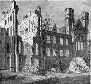 Ruines des Chambres du Parlement, après l