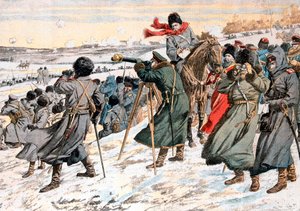 Le général russe Kouropatkine ordonnant la retraite, guerre russo-japonaise, 1904