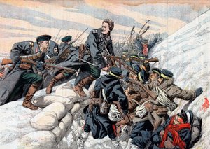 Attaque russe sur les tranchées japonaises, guerre russo-japonaise - Unbekannt