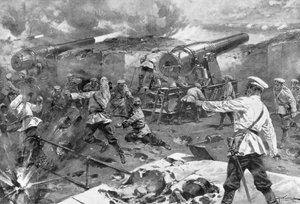 Batterie russe en action, guerre russo-japonaise, 1904-5 - Unbekannt