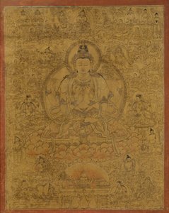 Sadaksari-Lokeshvara entouré de manifestations et de moines, fin du 15ème siècle - Unbekannt