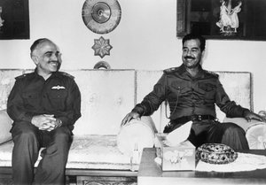 Saddam Hussein et le roi Hussein de Jordanie, Irak, 1987