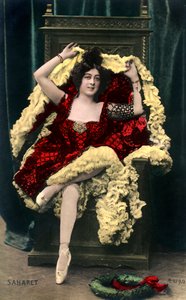 Saharet 1879-1942, artiste de music-hall australien, début du 20ème siècle