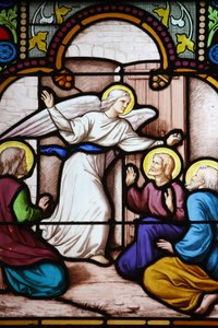 Cathédrale Saint-Corentin, Quimper Vitrail : apparition à Saint Pierre, Quimper, France - Unbekannt