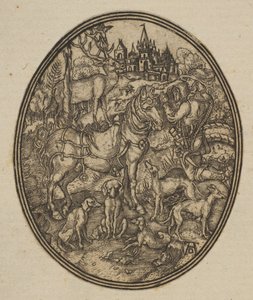 Saint Eustache copie inversée réduite en ovale - Unbekannt